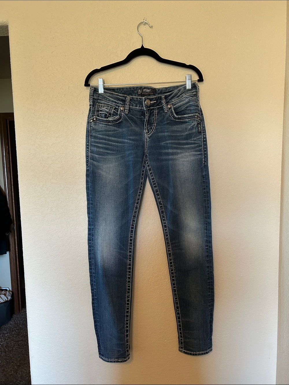 Silver Jeans Co Boyfriend Jeans Women’s 26x29 Medium Wash Stretch Denim